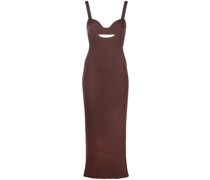 Trägerkleid aus geripptem Strick