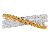 18kt Weißgoldring mit Diamanten
