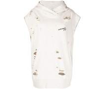 Ärmelloser Distressed-Hoodie