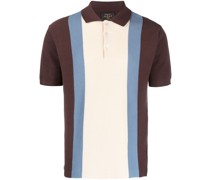 colour-block knitted polo shirt