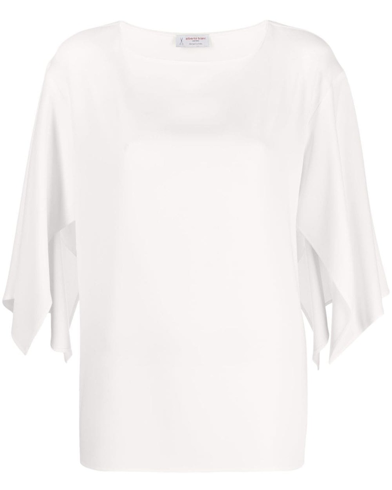 Alberto Biani Damen Bluse mit U-Boot-Ausschnitt