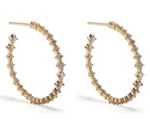 18kt Gelbgoldcreolen mit Diamanten