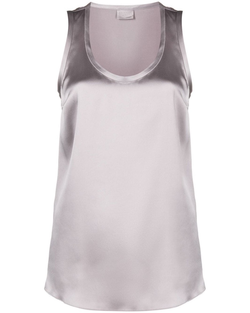 Brunello Cucinelli Damen Top mit U-Ausschnitt