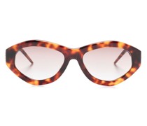 Cat-Eye-Sonnenbrille mit Monogramm-Schild