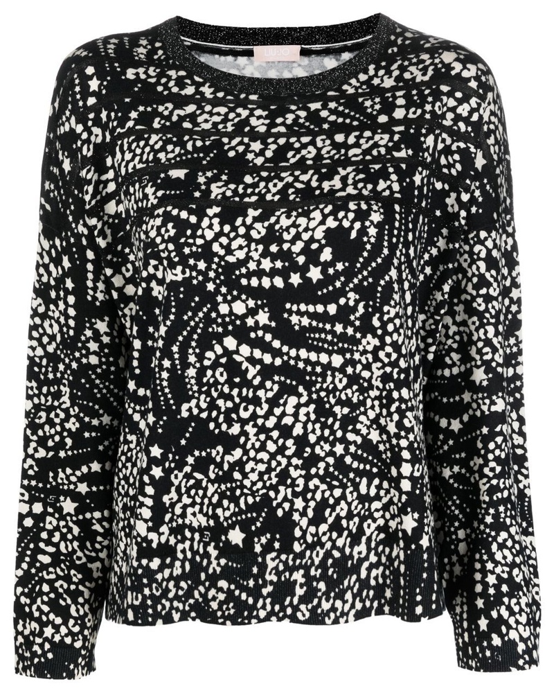 Liu Jo Damen Pullover mit Sterne-Print