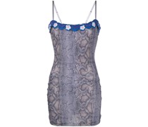 Minikleid mit Schlangen-Print