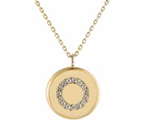9kt Gelbgoldhalskette mit Diamanten