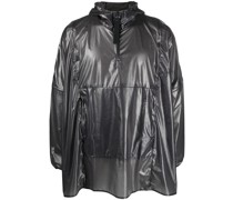 slouchy-body hooded raincoat