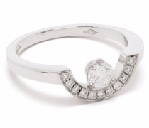 18kt Weißgoldring mit Diamanten
