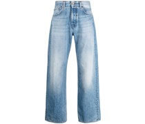 Ausgeblichene Wide-Leg-Jeans