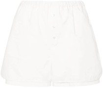 layered poplin shorts