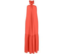 Neckholder-Kleid mit Falten