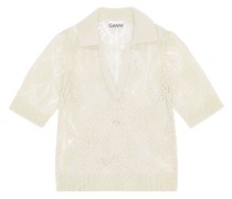 Spitzen-Poloshirt aus Bio-Baumwolle