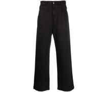 Halbhohe Wide-Leg-Jeans