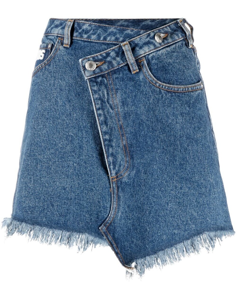 GCDS Damen Asymmetrischer Jeansrock