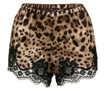 Pyjama-Shorts mit Leoparden-Print