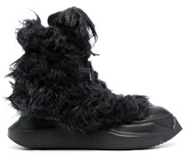Abstract Sneakers mit Faux Fur