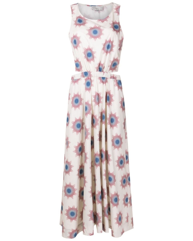 ALCAÇUZ Damen Midikleid mit Cut-Out