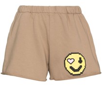 Joggingshorts mit Emoji-Print