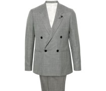 double-breasted wool-blend suit