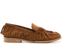 Anna F. fringed suede loafers