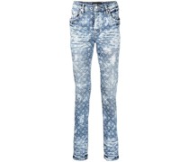 Slim-Fit-Jeans mit Monogramm