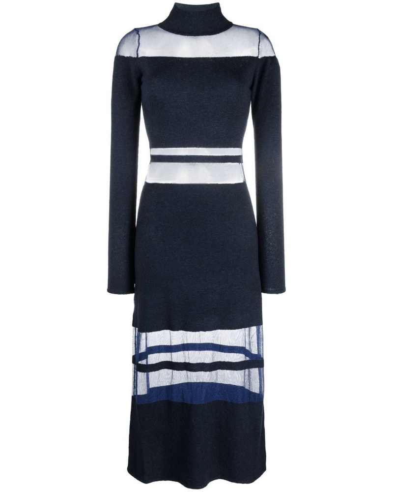 Cult Gaia Damen Maxikleid mit Stehkragen