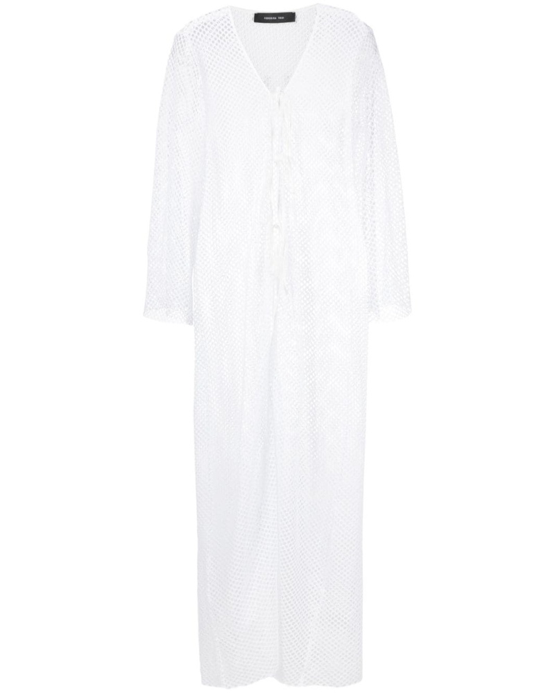Federica Tosi Damen Kleid mit Lochstrickmuster