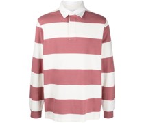 logo-print striped polo shirt