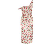 Midikleid mit Kirschen-Print