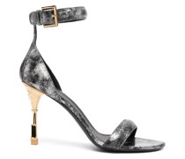 Sandalen im Metallic-Look