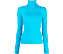 Rollkragenpullover mit Logo-Print