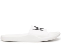 Pantoletten mit Logo-Print