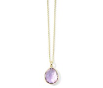 18kt Rock Candy Gelbgoldhalskette mit Amethyst