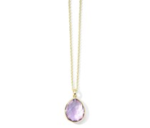 18kt Rock Candy Gelbgoldhalskette mit Amethyst