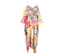 Strandkaftan mit Blumen-Print