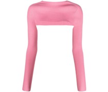 Geripptes Cropped-Stricktop