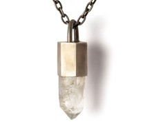 Halskette mit Talisman-Anhänger aus Quarz