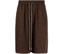 paisley-brocade drawstring shorts
