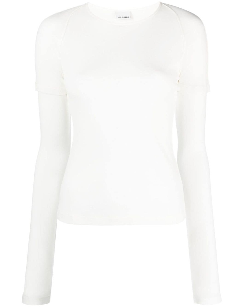 LOW CLASSIC Damen Semi-transparentes Strickoberteil