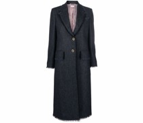 Einreihiger Tweed-Mantel