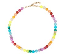 14kt Rondelle Gelbgoldhalskette mit Perlen