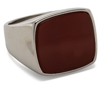 Versilberter Ring mit Achat