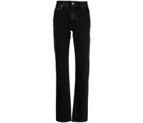 logo-patch straight-leg jeans
