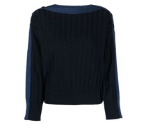 Gerippter Strickpullover