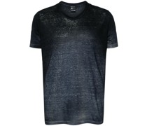 Leinen-T-Shirt mit Ombré-Effekt