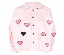 Pixel Heart Velours-Hemd