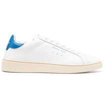 logo-print leather sneakers