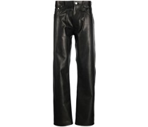 Straight-Leg-Hose aus Leder