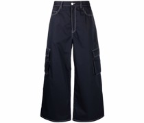 Weite Jeans mit Cargotaschen